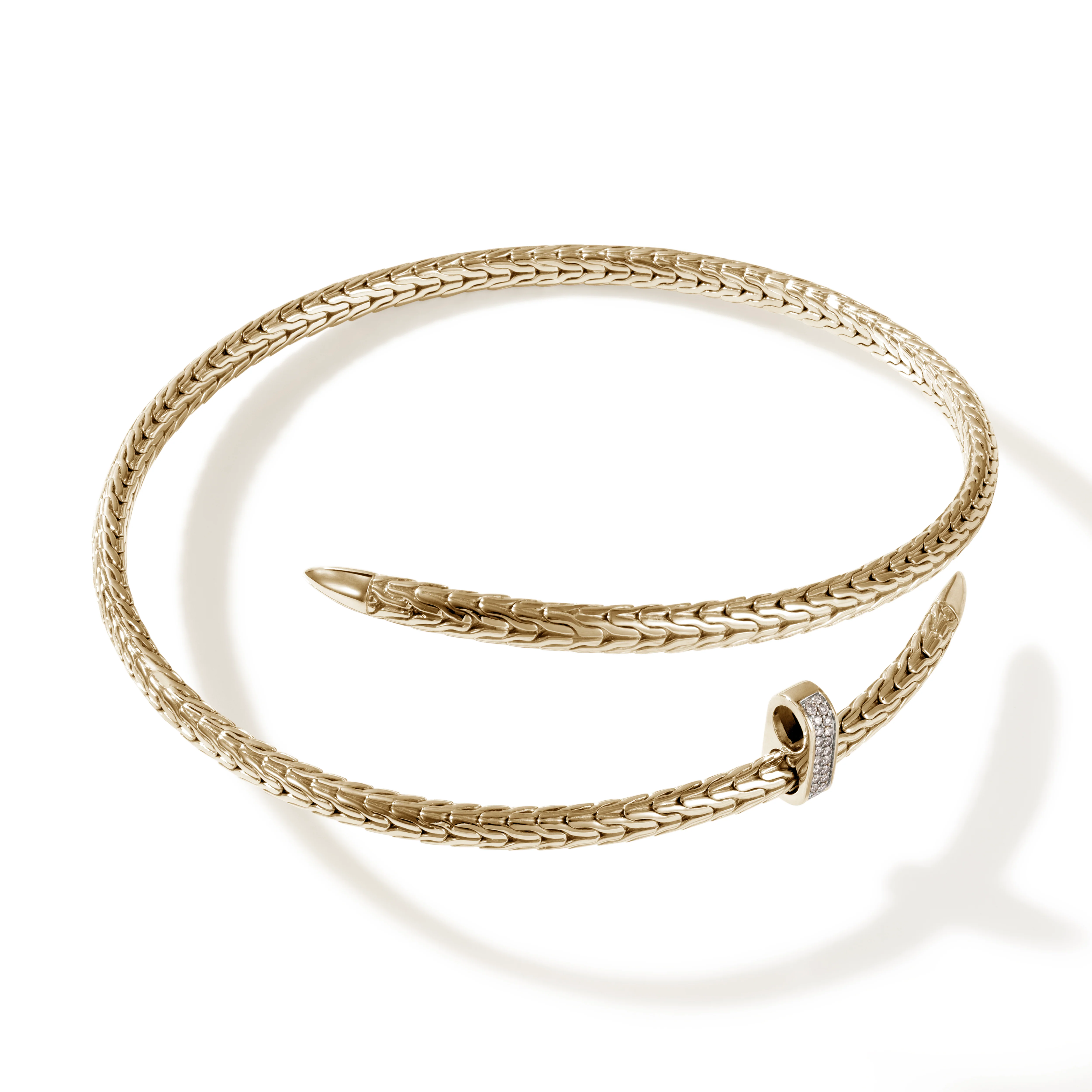 Spear Coil Choker, Gold, Diamonds|NGGX9011292DI - Image 3