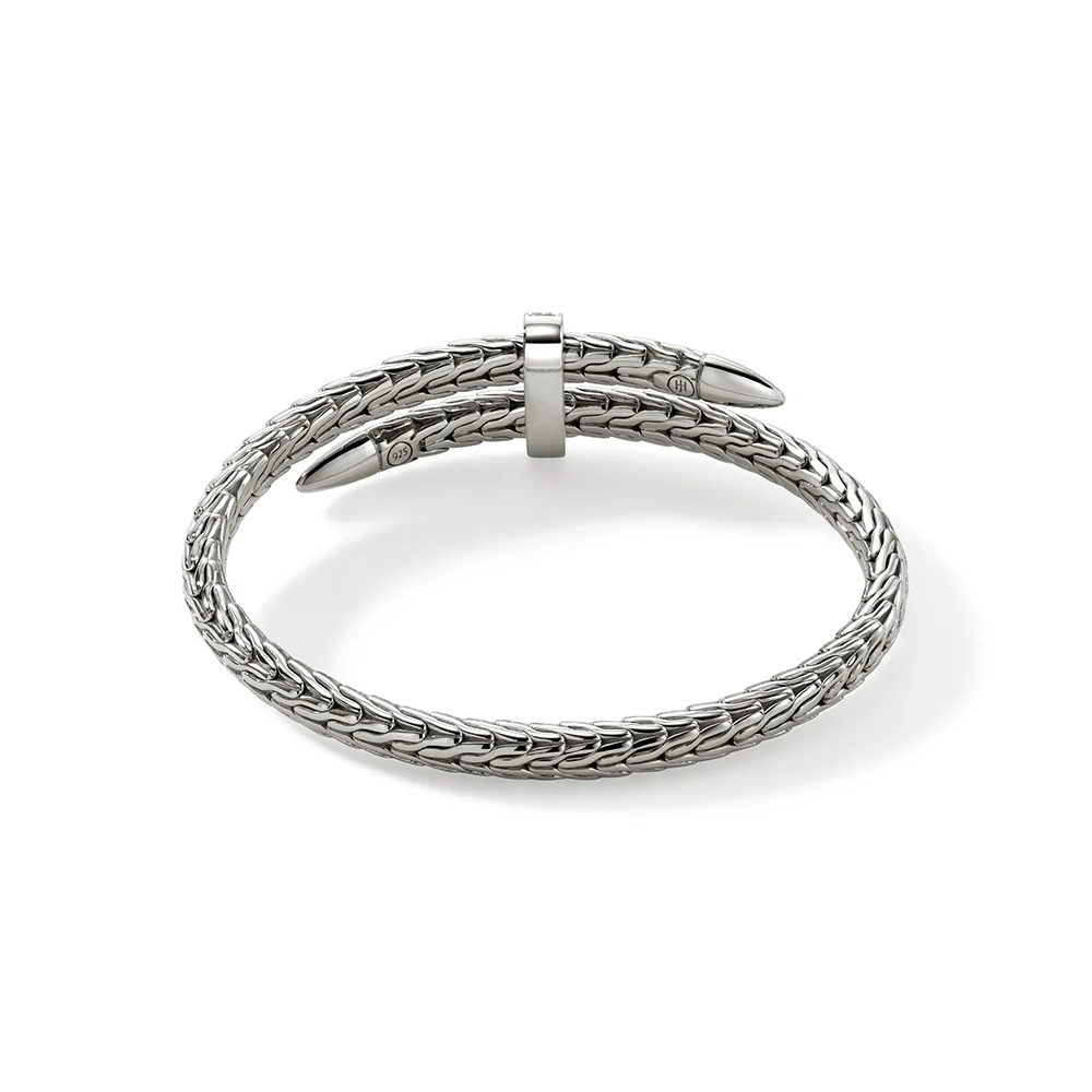 Spear Flex Cuff, Sterling Silver, Diamonds, 5.5MM|CBP9011072DI - Image 4