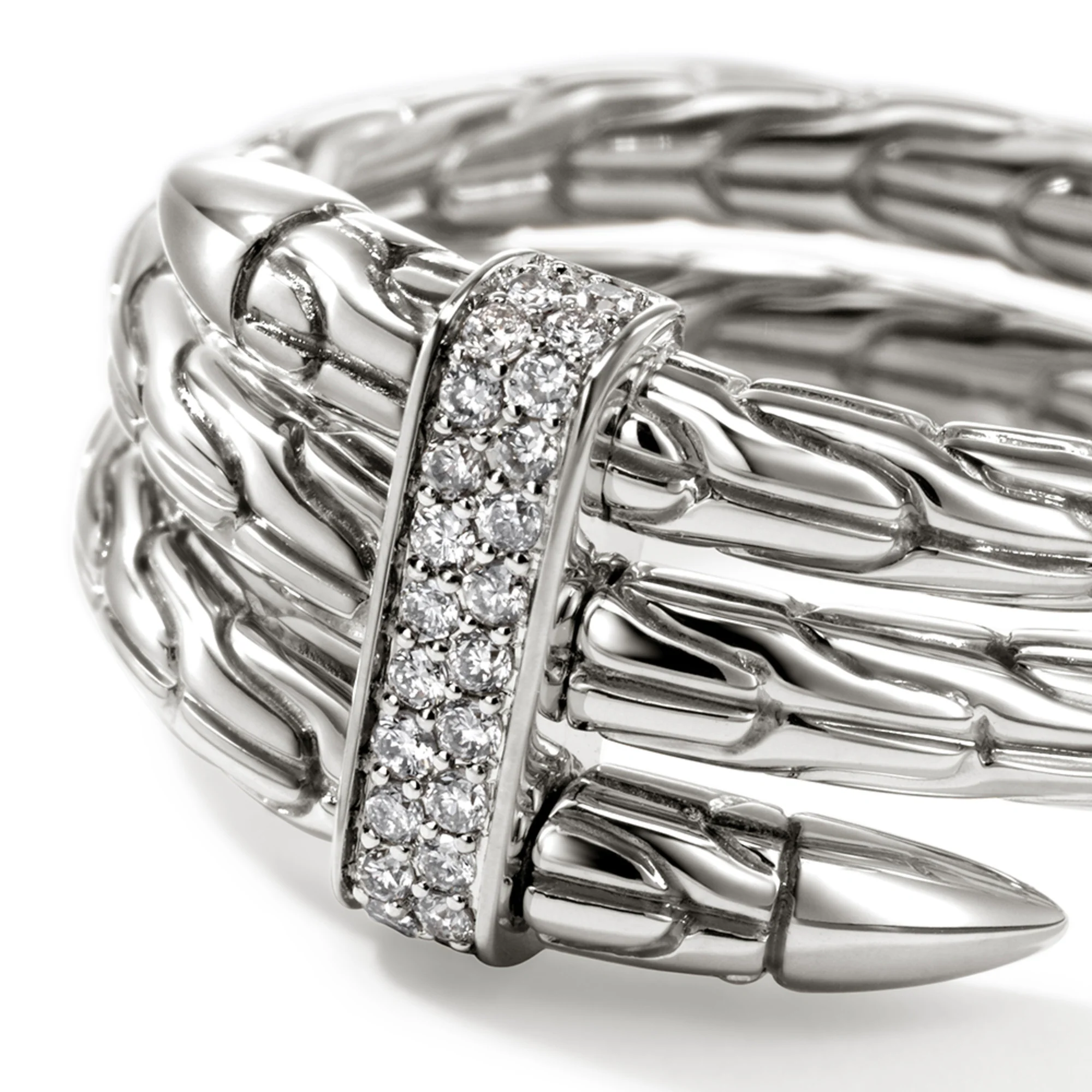 Spear Ring, Sterling Silver, Diamonds, Wide|RBP986812DI - Image 2