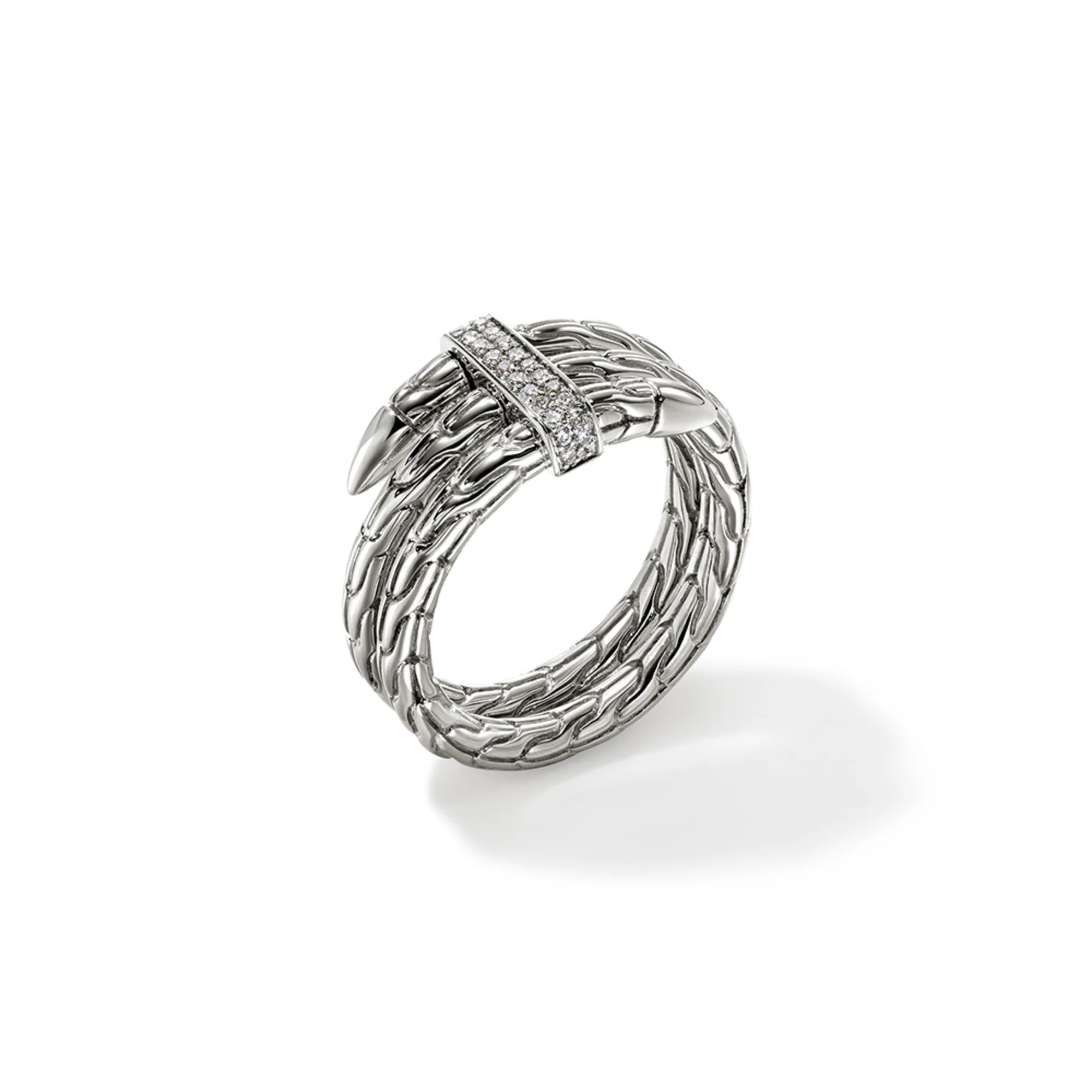 Spear Ring, Sterling Silver, Diamonds, Wide|RBP986812DI - Image 3