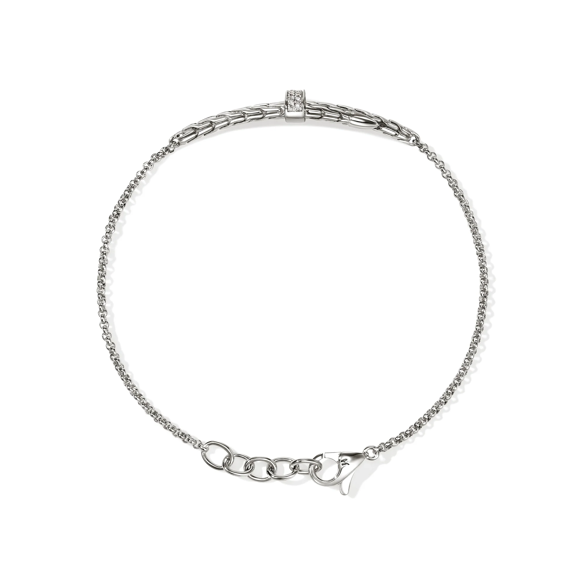 Spear Station Bracelet, Sterling Silver, Diamonds|BUP989572DI - Image 3