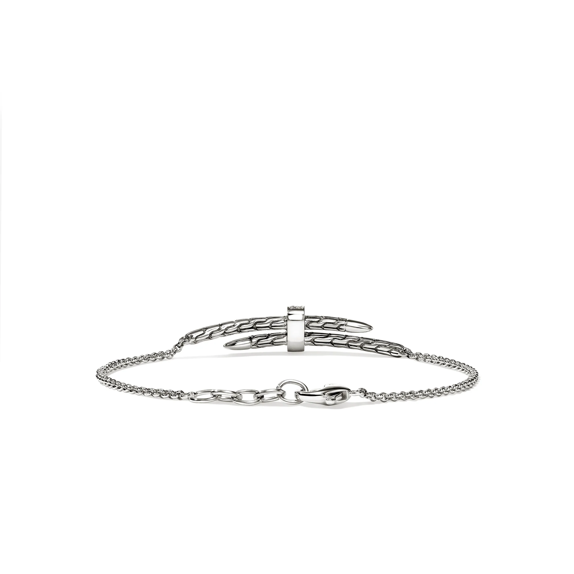 Spear Station Bracelet, Sterling Silver, Diamonds|BUP989572DI - Image 4