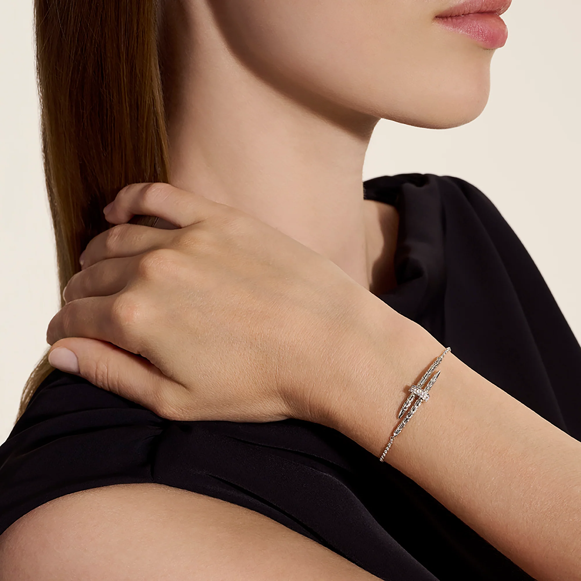 Spear Station Bracelet, Sterling Silver, Diamonds|BUP989572DI - Image 5