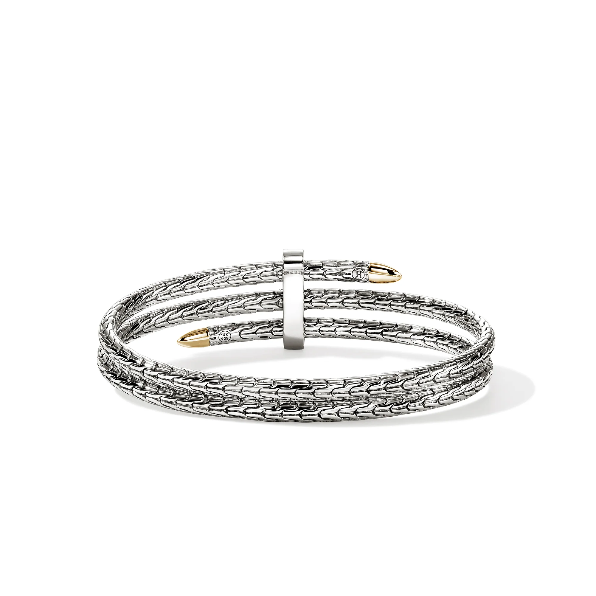Spear Triple Flex Cuff, Gold, Sterling Silver, Diamonds, 4MM|CZZP988392DI - Image 4