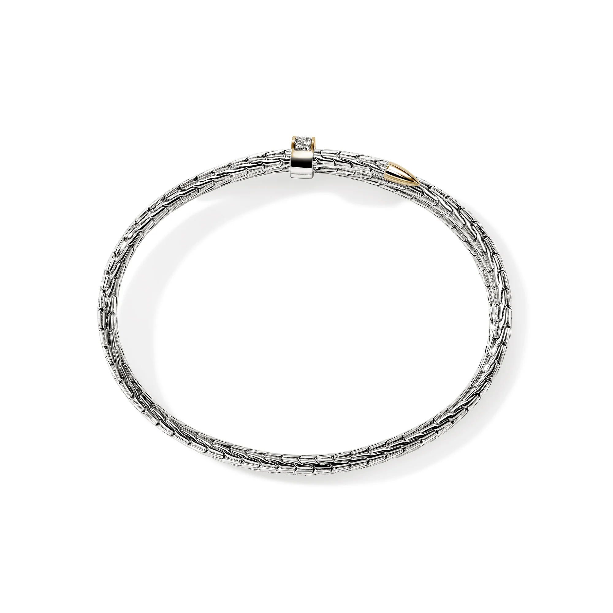 Spear Triple Flex Cuff, Gold, Sterling Silver, Diamonds, 4MM|CZZP988392DI - Image 5