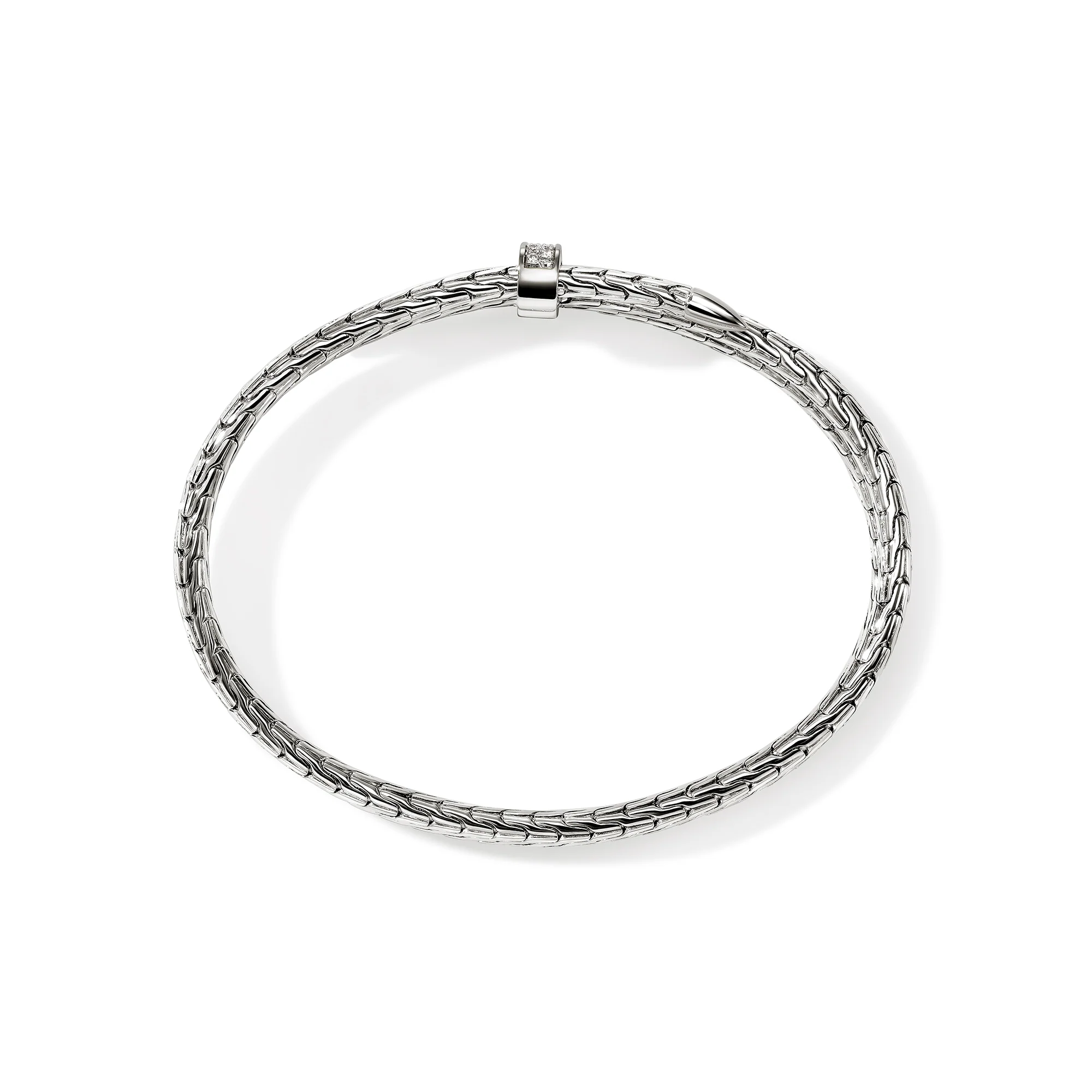 Spear Triple Flex Cuff, Sterling Silver, Diamonds, 4MM|CBP988392DI - Image 5