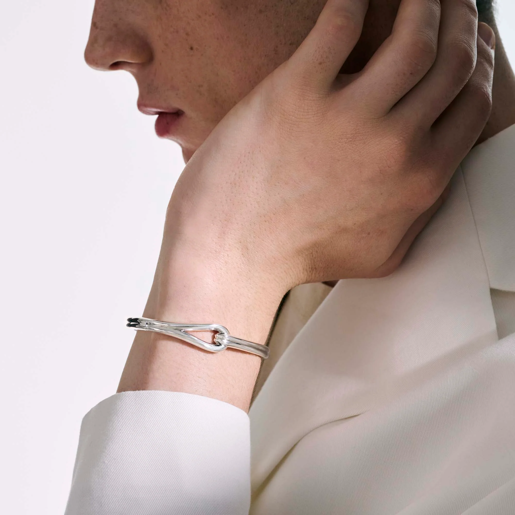 Surf Hinged Bangle, Sterling Silver|BB901084 - Image 7