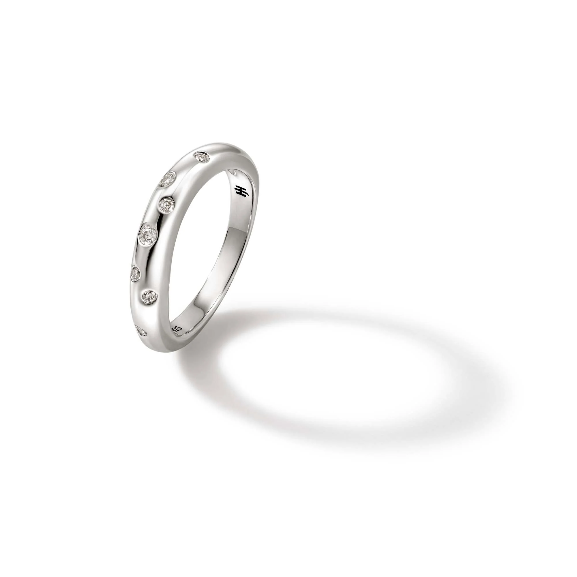 Surf Ring, Sterling Silver, Diamonds, Slim|RBP9011182DI - Image 3