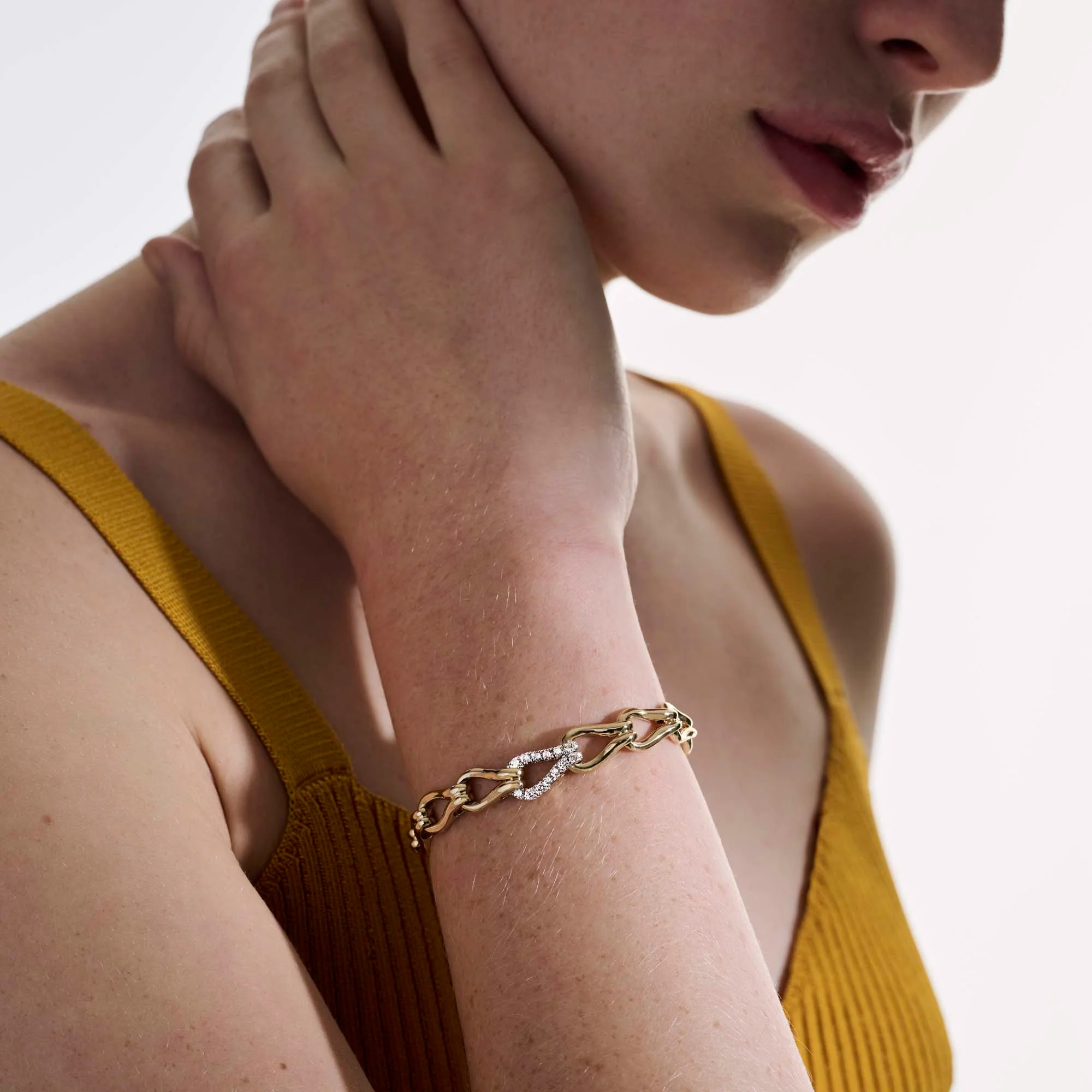 Surf Bracelet, Gold, Diamonds, 8.5MM|BUGGX90109022DI - Image 5