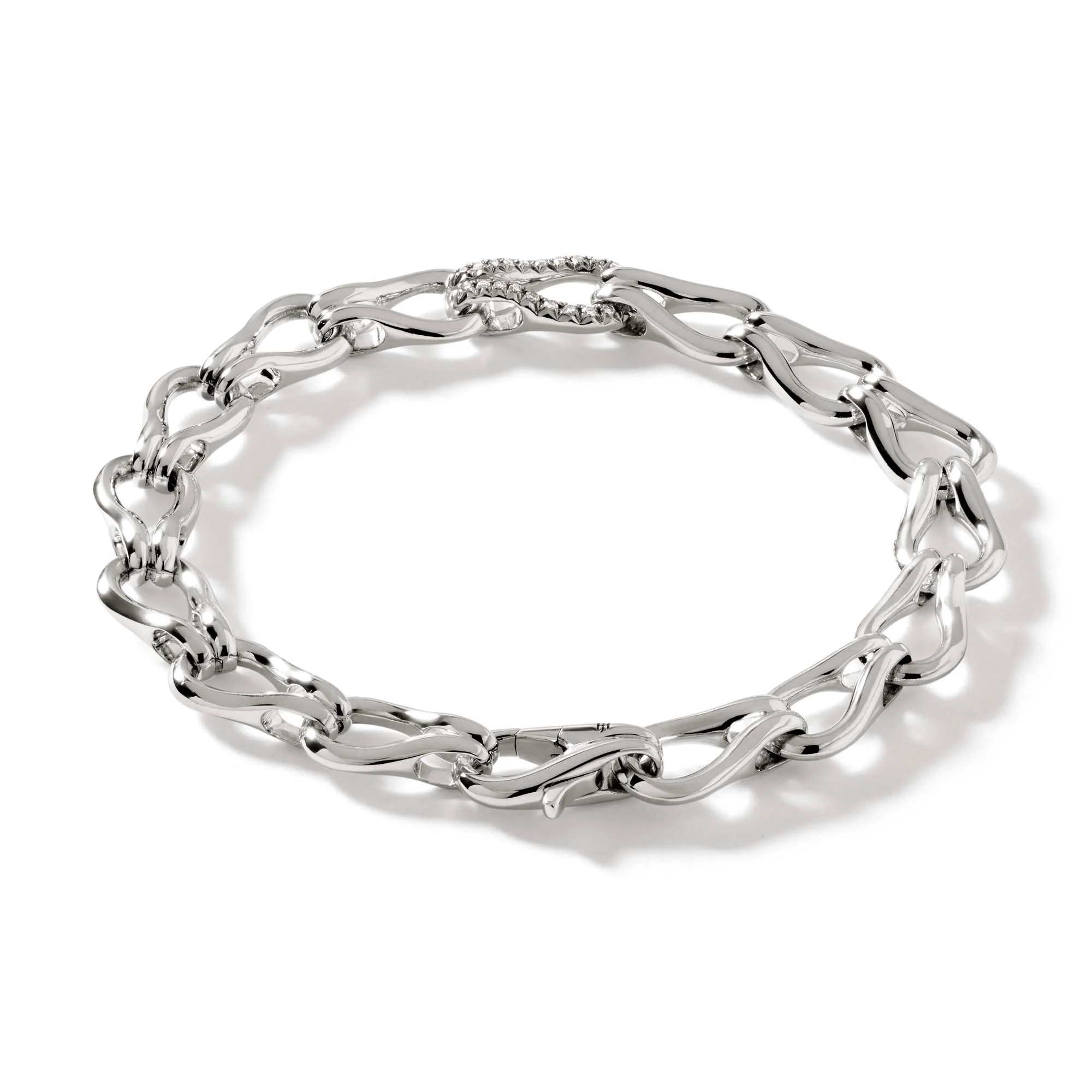 Surf Bracelet, Silver, Diamonds, 8.5MM|BUP9010902DI - Image 4