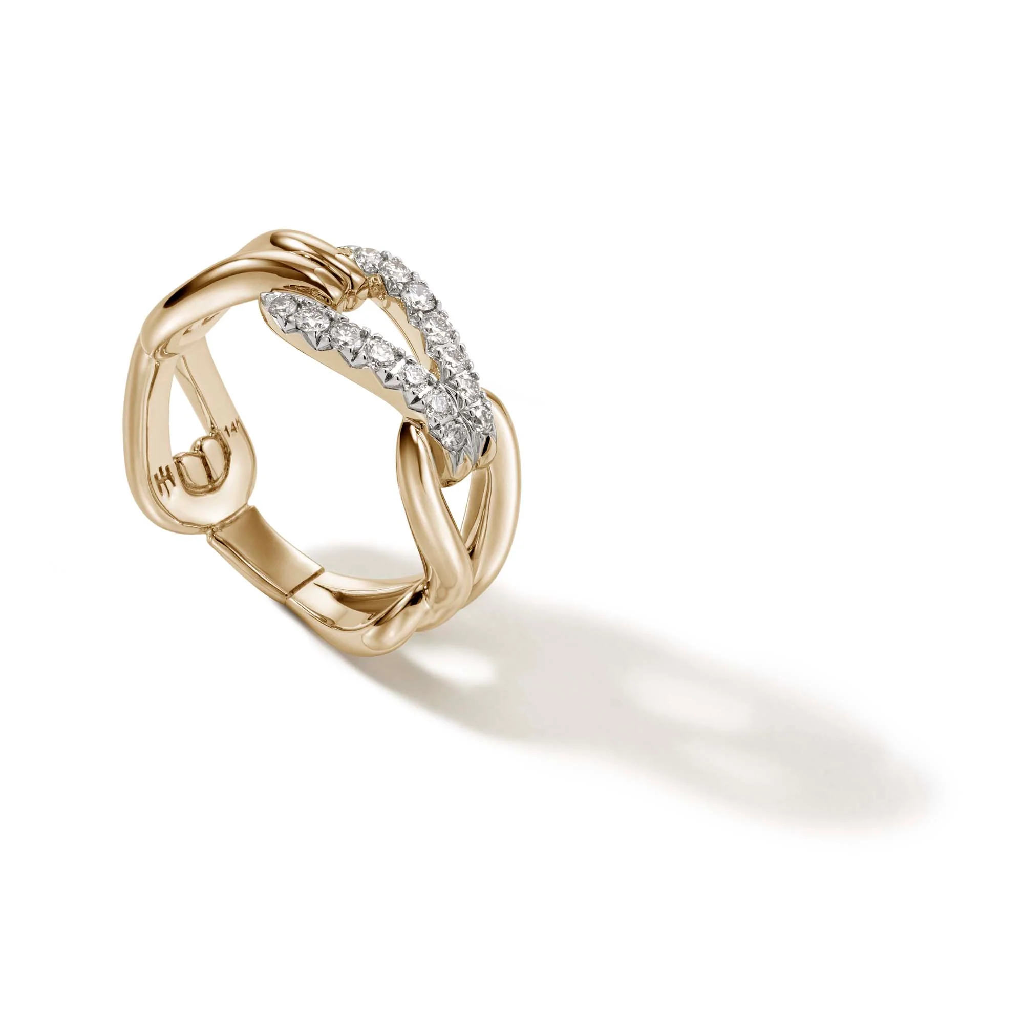 Surf  Link Ring, Gold, Diamonds, Wide|RGGX90107722DI - Image 3