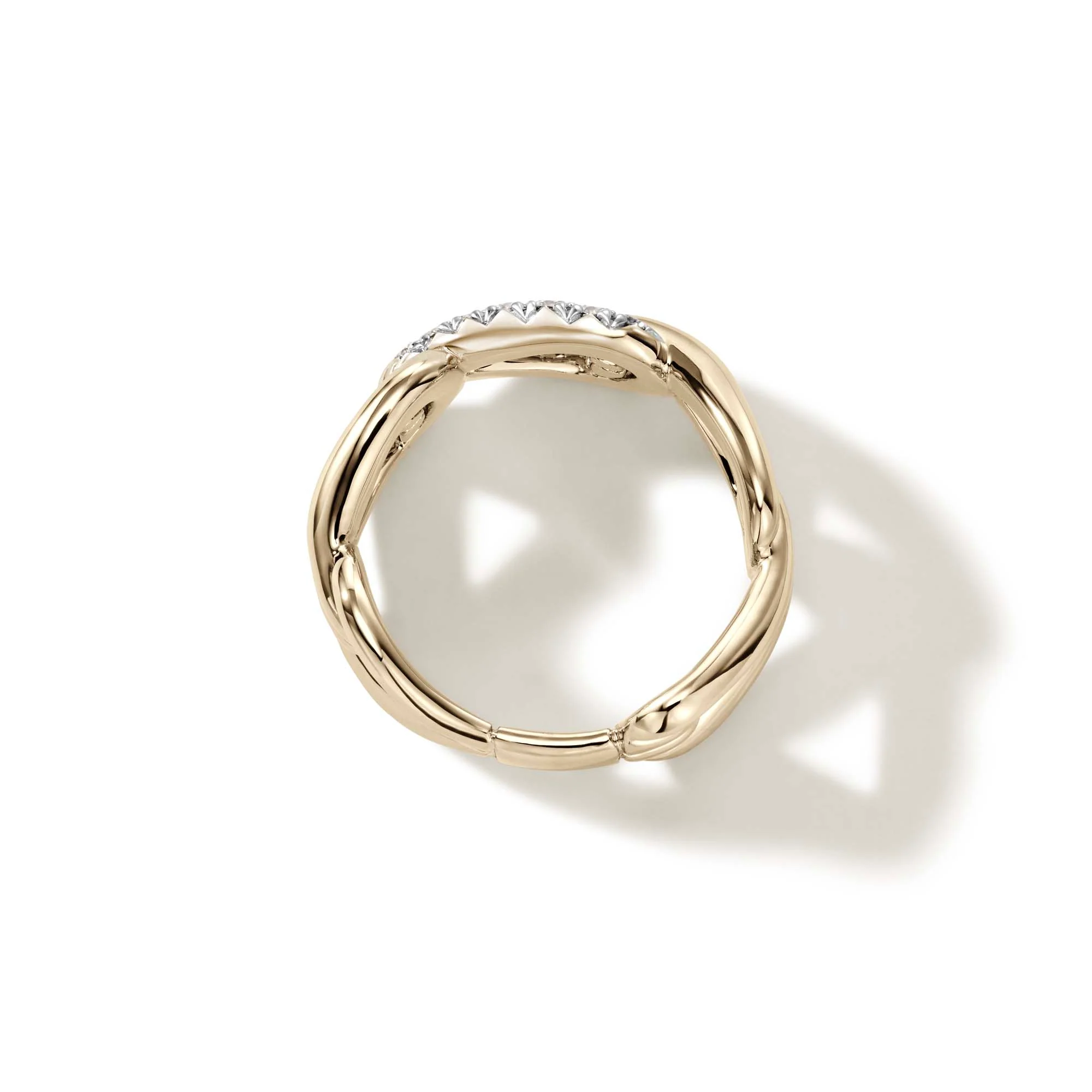 Surf  Link Ring, Gold, Diamonds, Wide|RGGX90107722DI - Image 4
