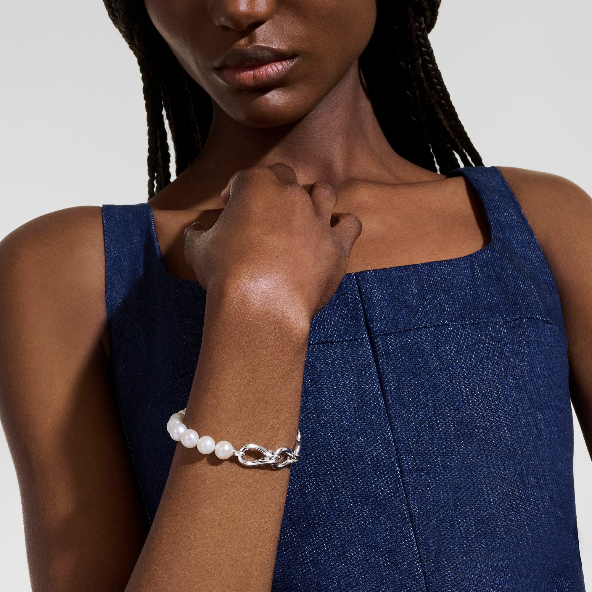 Surf Bracelet, Sterling Silver, Pearls|BU895131 - Image 5