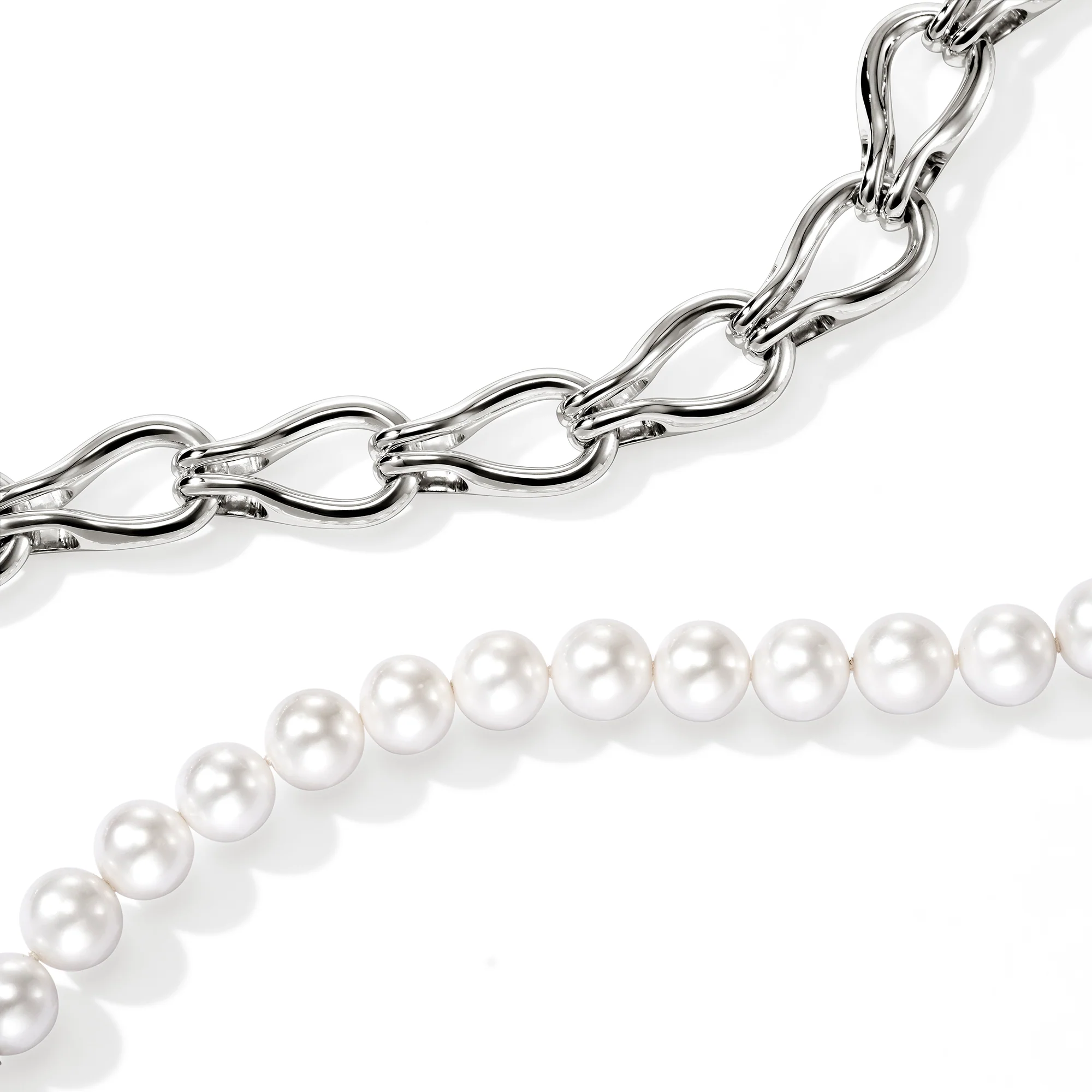 Surf Necklace, Sterling Silver, Pearls|NB895141 - Image 2