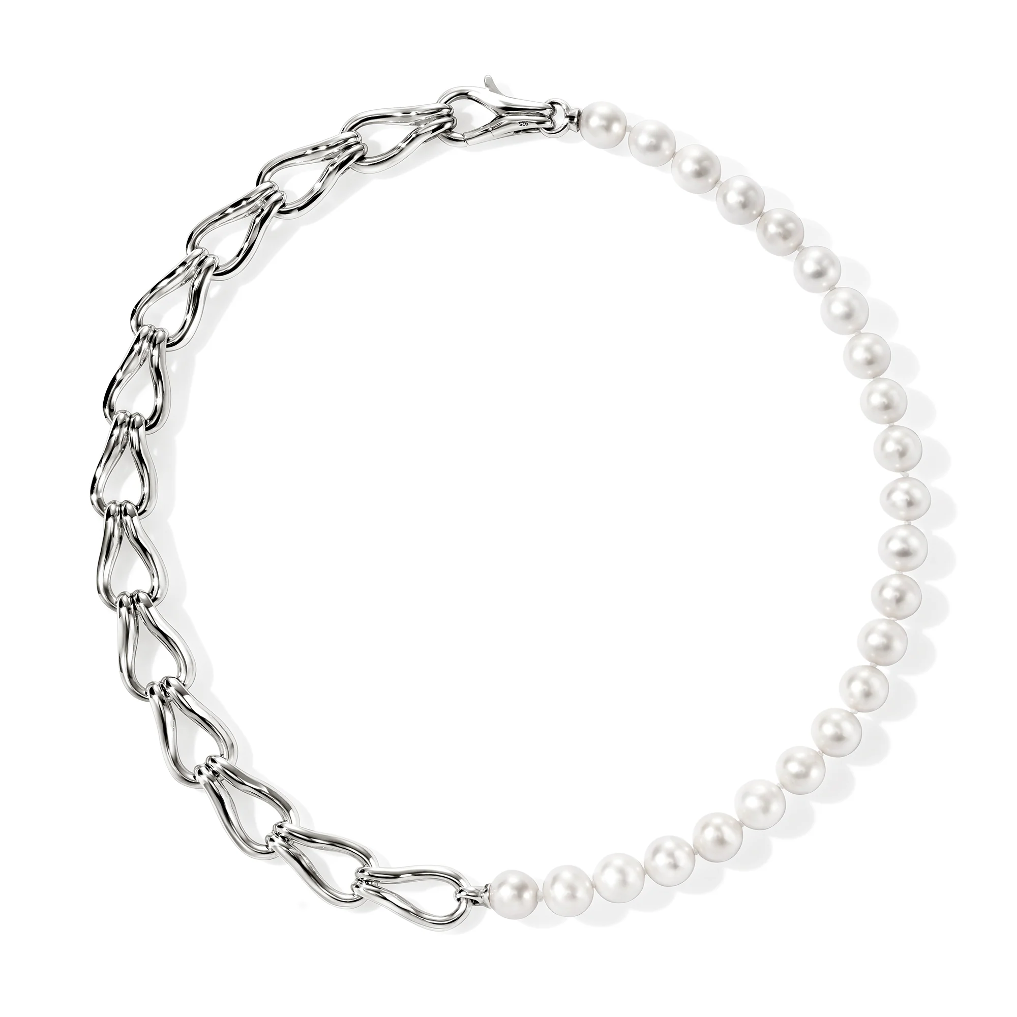 Surf Necklace, Sterling Silver, Pearls|NB895141 - Image 3