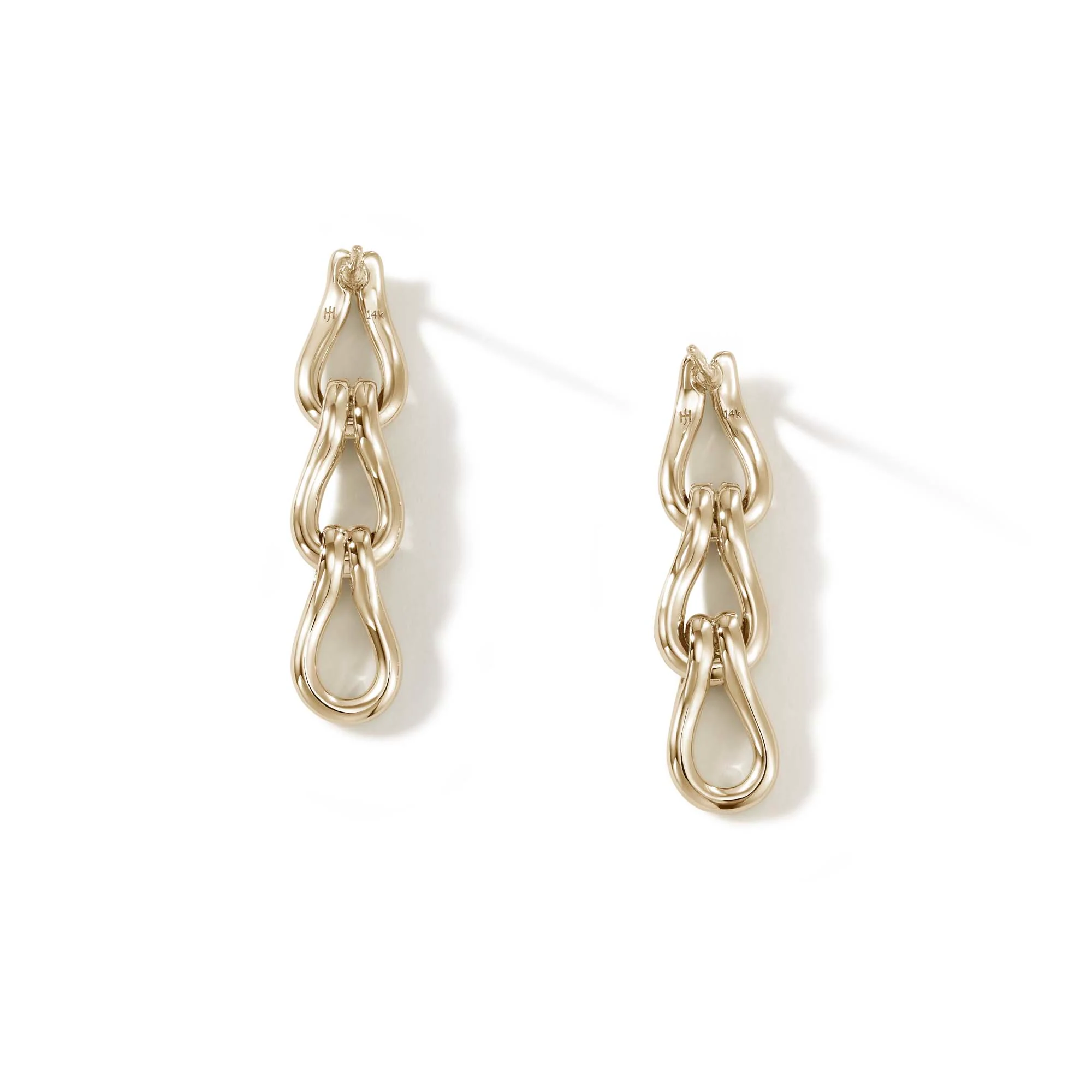 Surf Link Earrings, Gold, Diamonds|EGGX90117922DI - Image 4