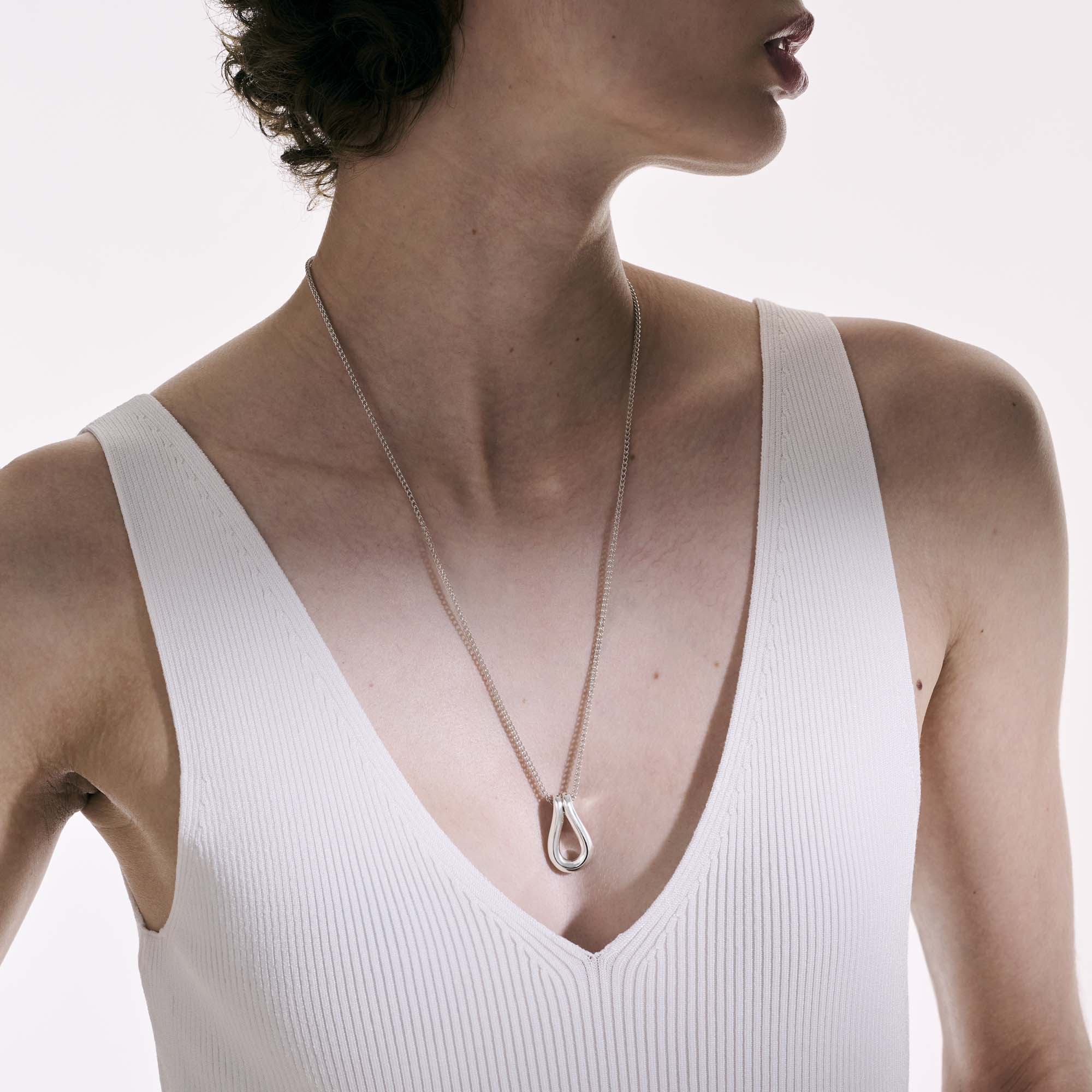 Surf Pendant Necklace, Sterling Silver|NB901054 - Image 6
