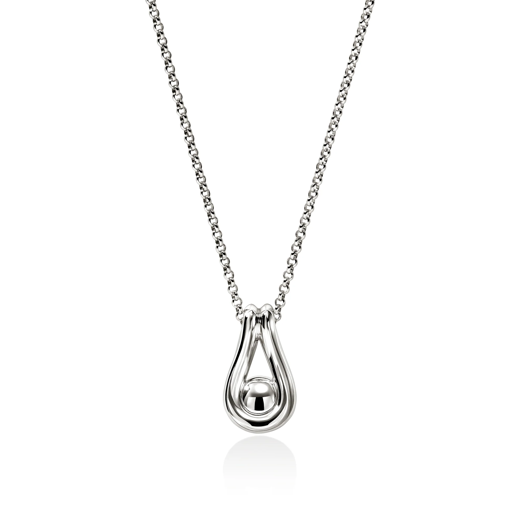 Surf Pendant Necklace, Sterling Silver, Pearl|NB895011 - Image 3
