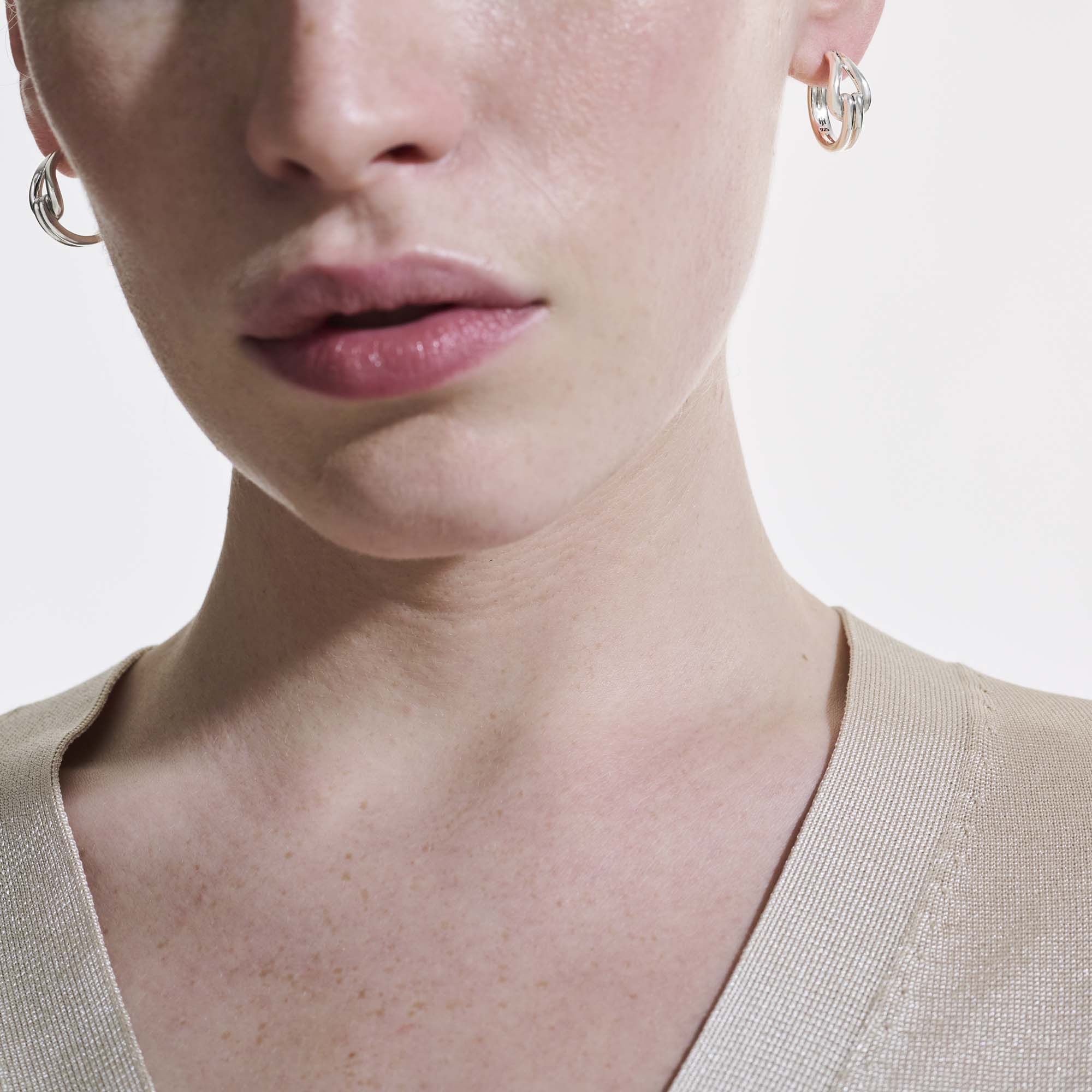 Surf Hoop Earring, Sterling Silver, 18.5MM|EB901147 - Image 5