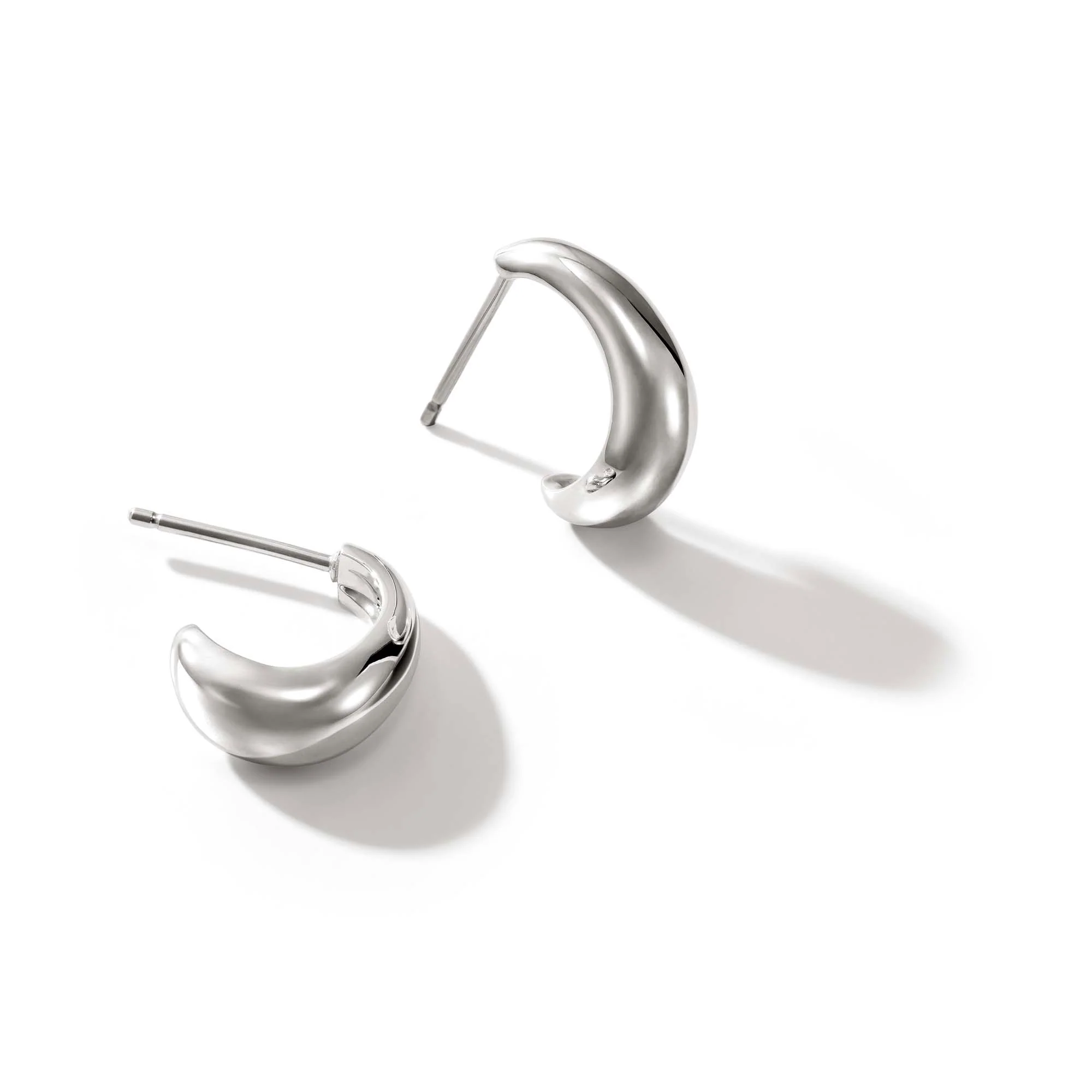 Surf J Hoop Earring, Sterling Silver, 15.5MM|EB901123 - Image 4