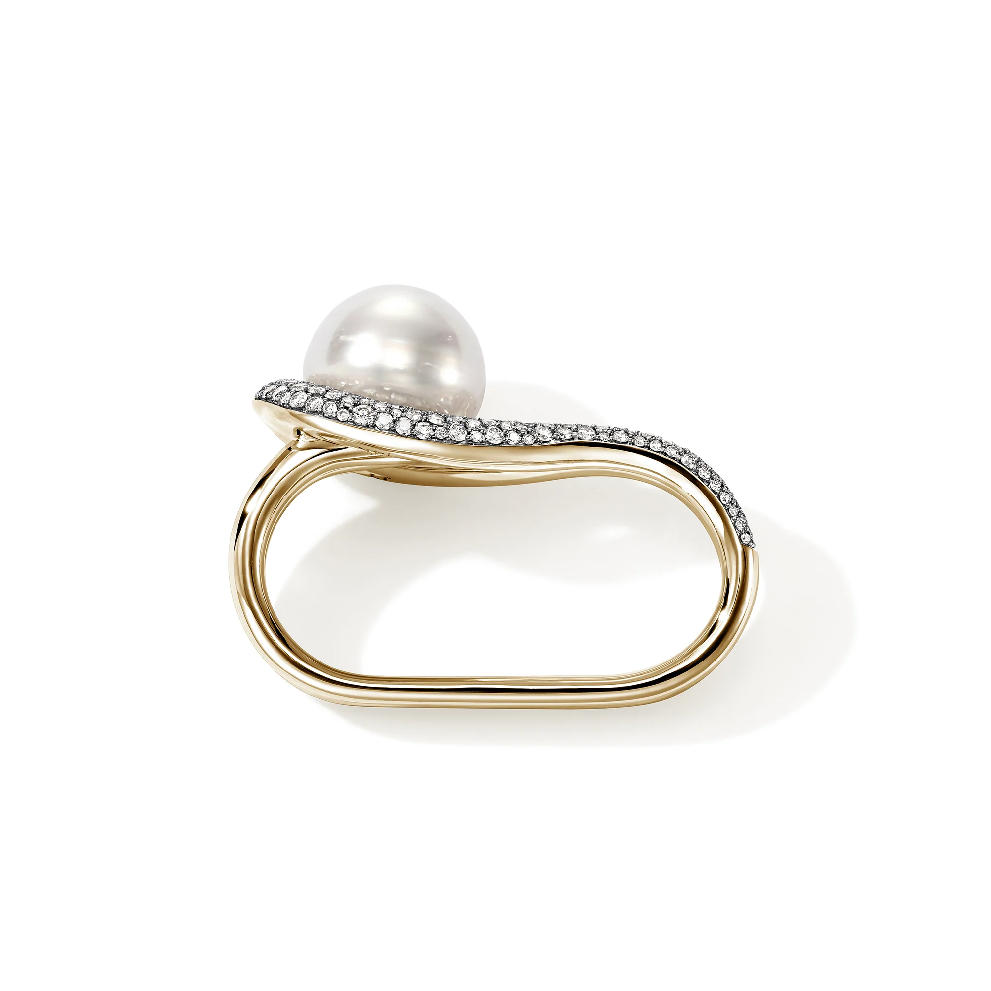 Surf Two Finger Ring, Gold, Diamonds, Pearl|RGGX895152DI - Image 4