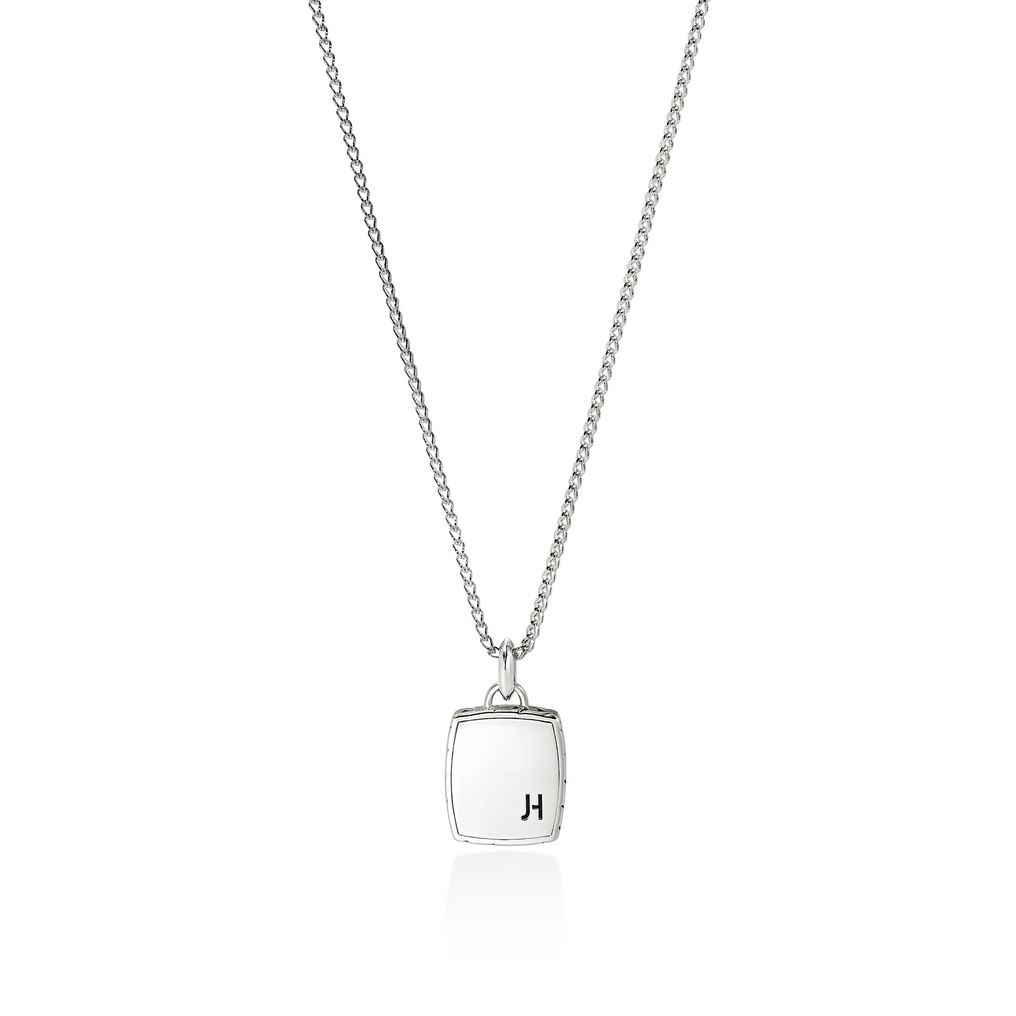 Tag Necklace, Sterling Silver, Gemstones|NMS9010804BLS - Image 4