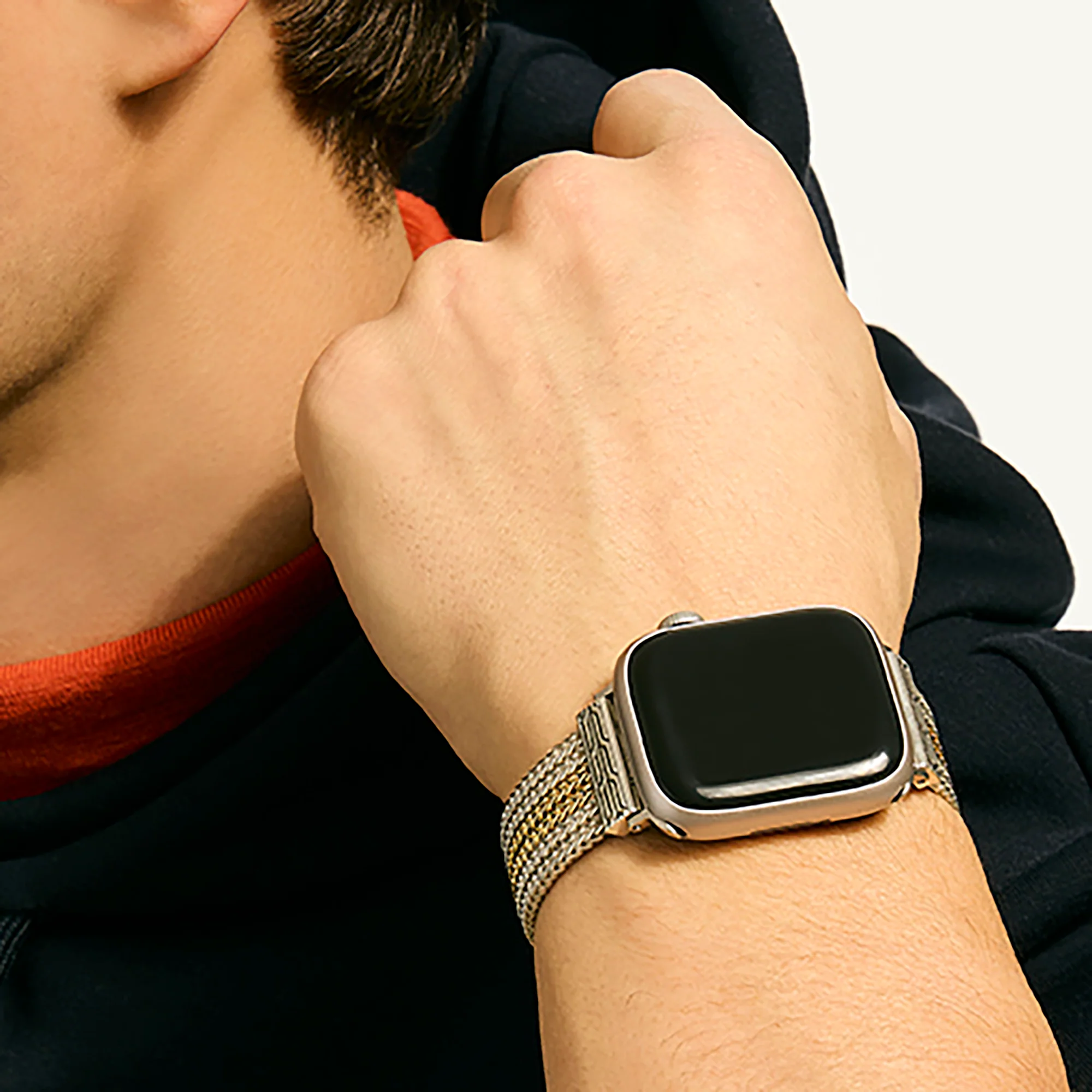 Smart Watch Strap, Gold, Sterling Silver, 18MM|WZZ986521 - Image 6
